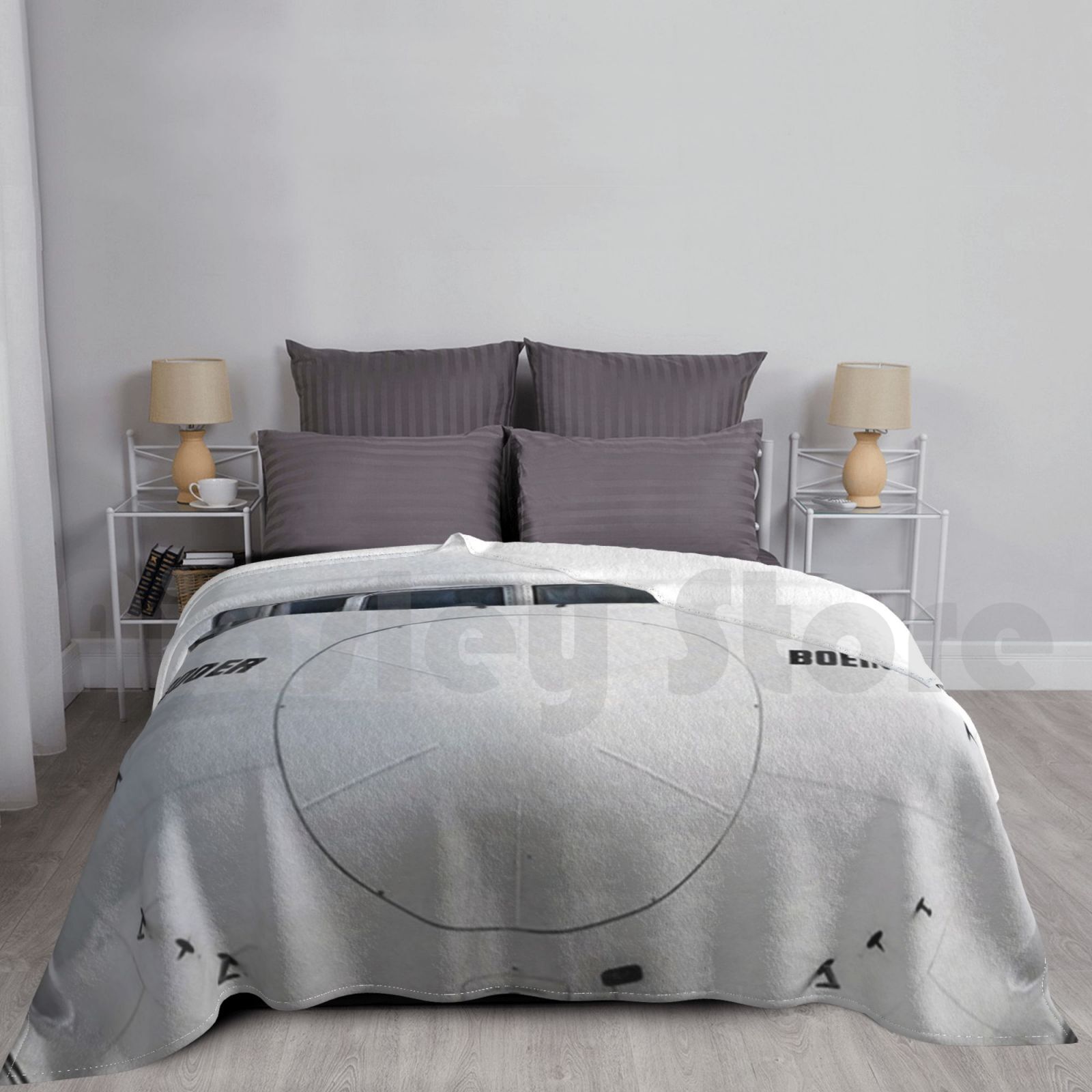 Commercial Fabric Printing - 보잉 777 노즈 뷰 블랭킷 패션