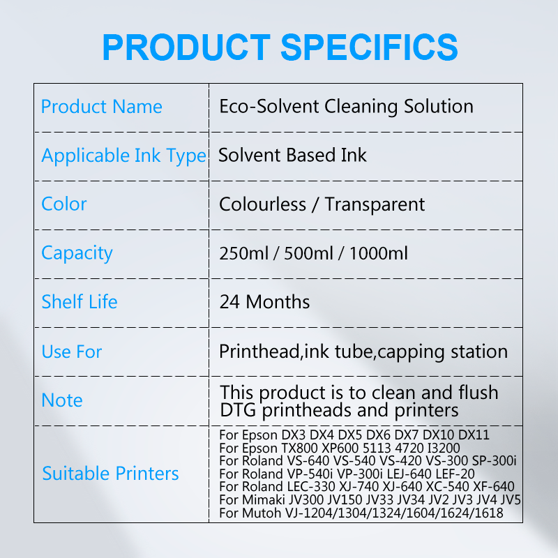 Epson/Roland/Mimaki/Mutoh 1390 - Print Head Cleaning Kit 리뷰 및 가격