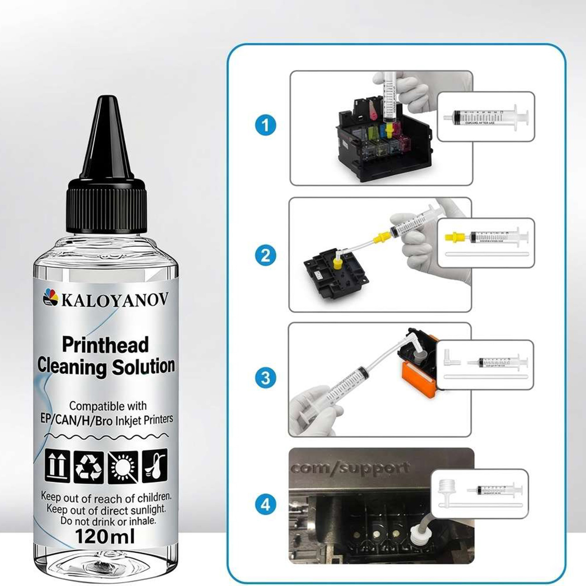 엡손, HP, 캐논, 브라더 프린터용 전문 프린트헤드  - Print Head Cleaning Kit 리뷰 및 가격