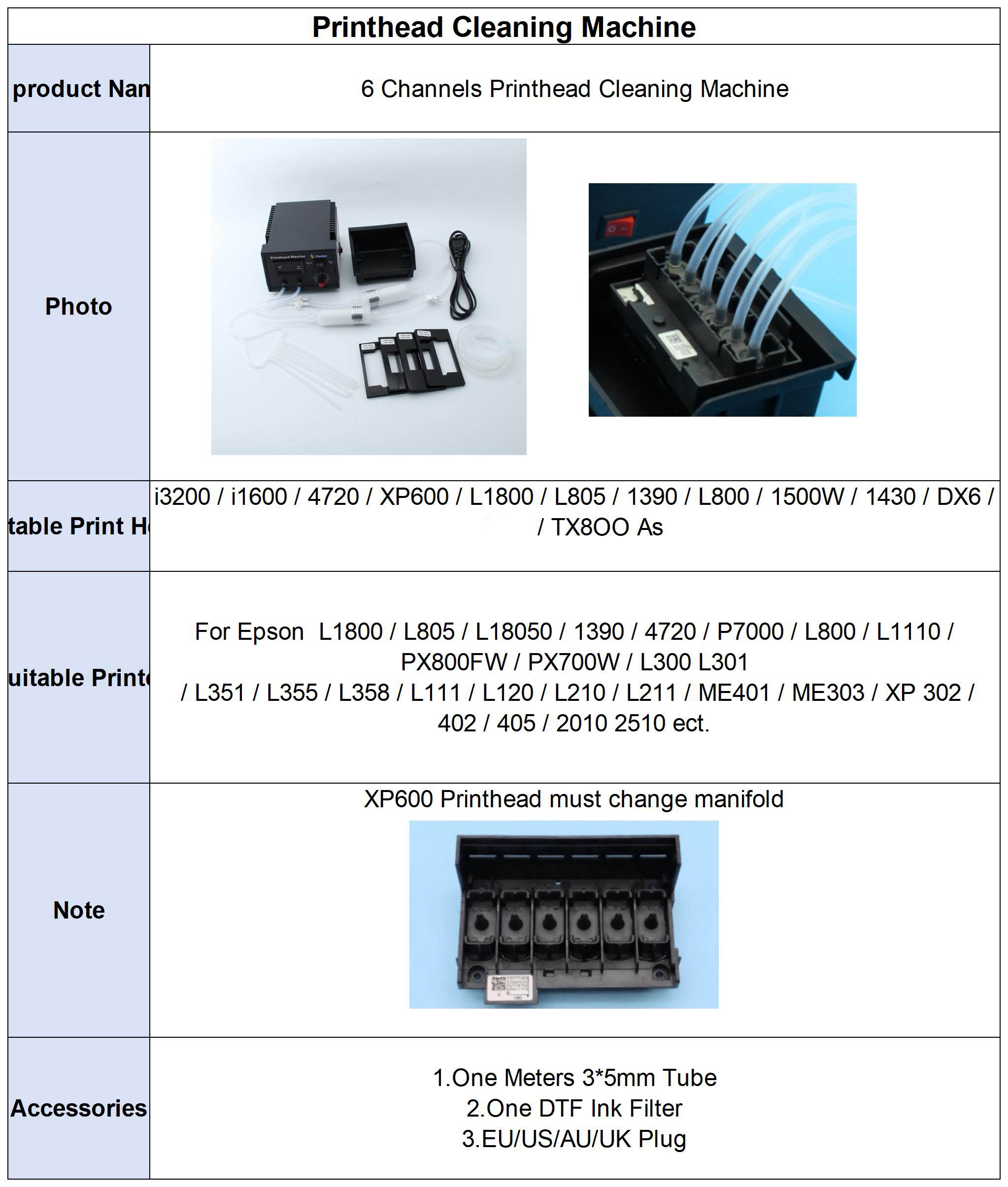 6채널 프린터 헤드 세척기 DX6 XP600 i3200 - Print Head Cleaning Kit 리뷰 및 가격